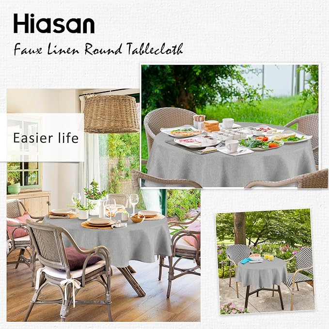 Hiasan 90 Inch Round Tablecloth Linen - Image 6