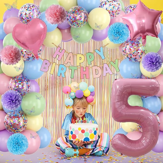 Pastel 5th Birthday Party Decorations - Image 3