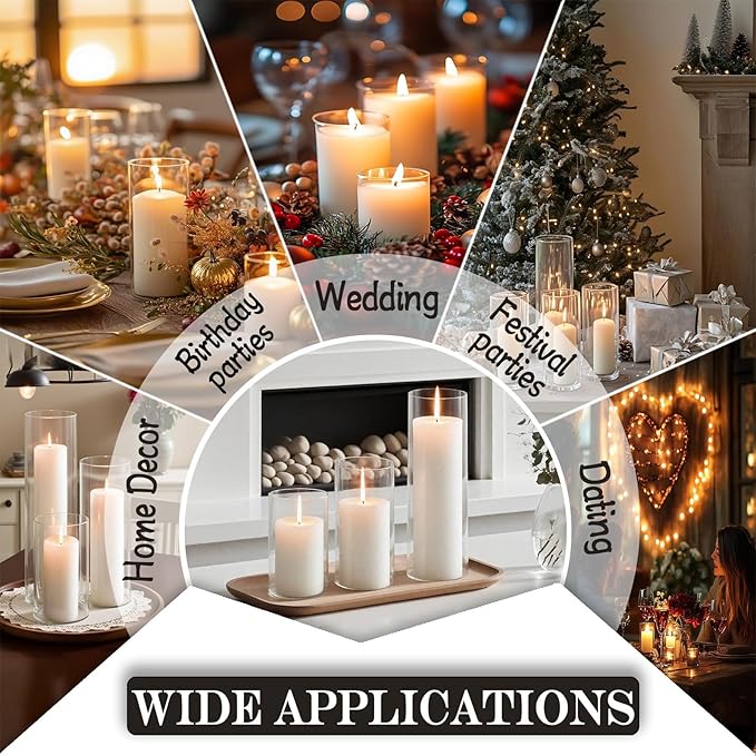 24 Pcs White Pillar Candles - Image 4