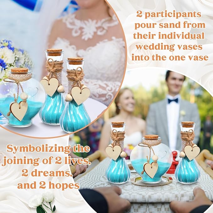 Layhit Unity Sand Ceremony Set Includes 3 Pcs Decorative Vase - Image 6