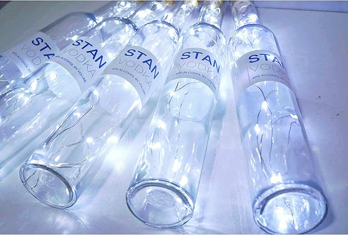 12 Pack 20 LED Wine Bottle Cork Lights, Fairy Mini String Lights Copper Wire - Image 3