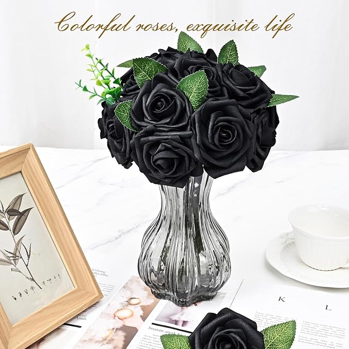 BLEUM CADE 36Pcs Artificial Flowers Fake Roses - Image 5