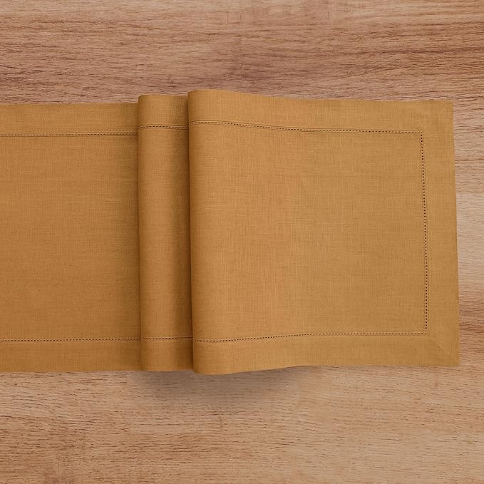 Solino Home Linen Brown Sugar Table Runner 132 Inches Long - Image 8