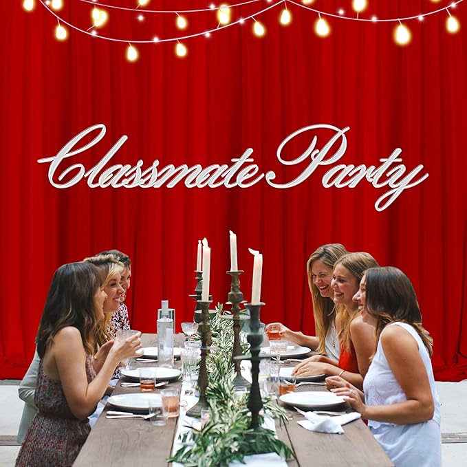MEETSKY Red Backdrop Curtains for Party Valentine's Day Arch Stage Wedding - Image 3