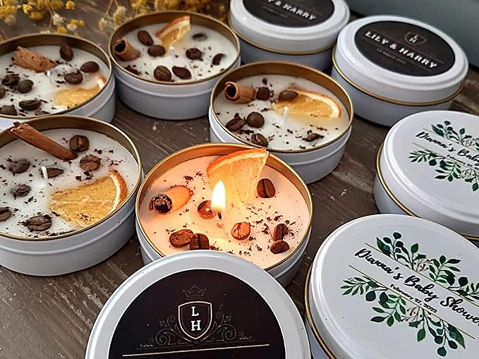 Coffee Scented Soy Wax Candle Favors - Image 6
