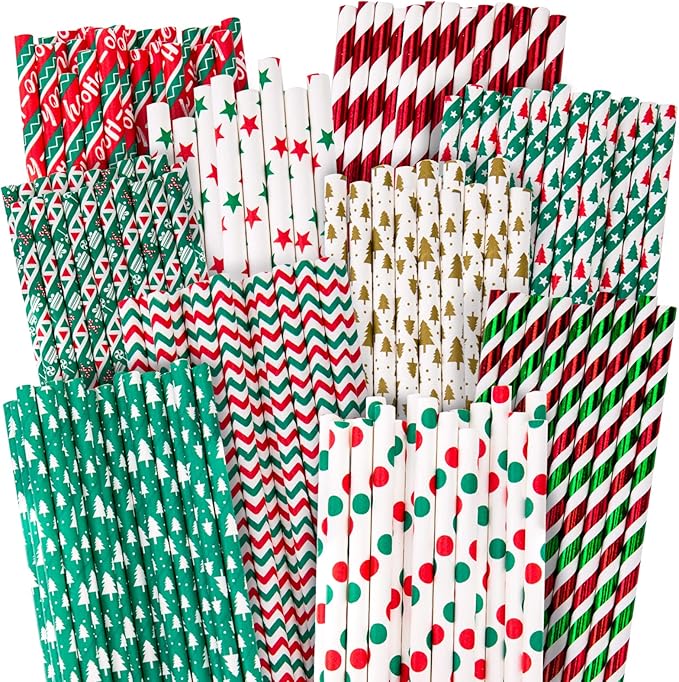 HANSGO Christmas Paper Straws by HansGo