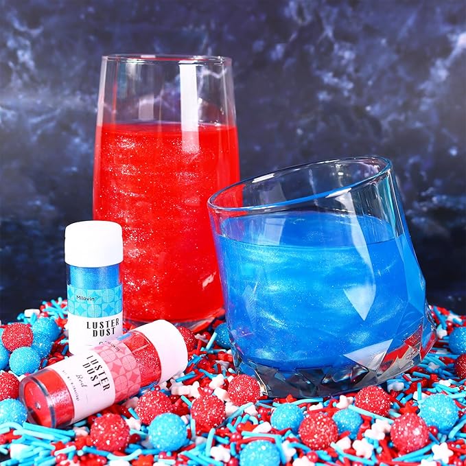 Blue Edible Glitter for Cake Decorating, 5g Luster Dust Edible, Edible Glitter - Image 3