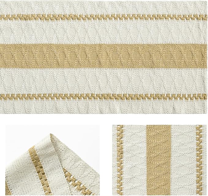 Artoid Mode Burlap Brown Farmhouse Woven Rustic Table Runner, Seasonal Holiday - Image 6