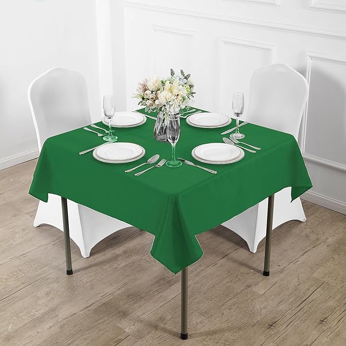 Fokitut 2 Pack Waterproof Square Tablecloth, 52x52 Inch, Stain Resistant and - Image 5