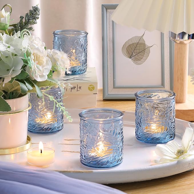 24 pcs Blue Votive Candle Holders, Tea Light Candle Holder - Image 3