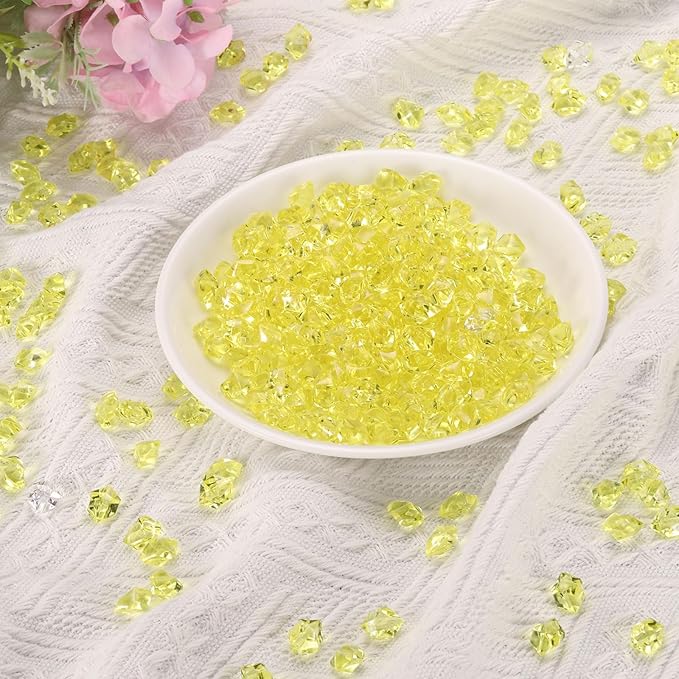 uxcell 1000pcs Fake Ice Rocks, Dazzling Clear Resin Crushed Ice Sparkling Fake - Image 4