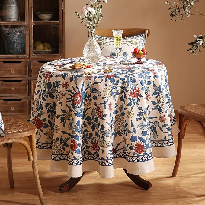patdrea Designer Blue Tablecloth - Image 2