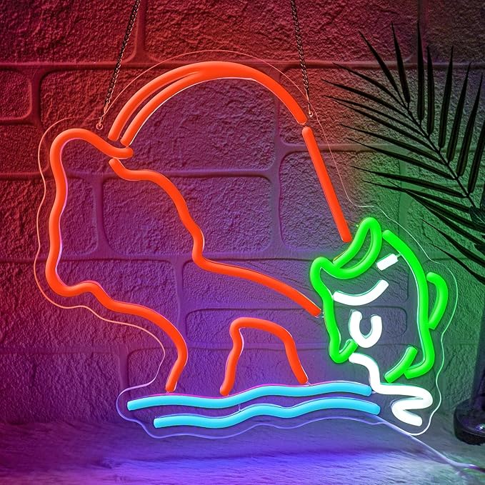 Fishing Neon Sign, Neon fish Sign, Neon Signs by YourVibeYourNeon