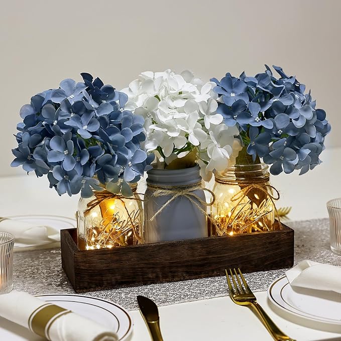 Mason Jar Lights Centerpiece Table Decor - Image 3