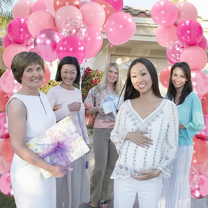 100pcs Pink Balloons Assortment - Image 6