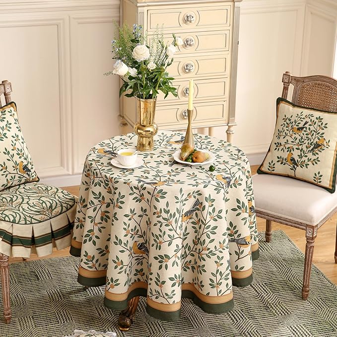 patdrea Designer Linen Vintage Small Table Cloth - Image 9