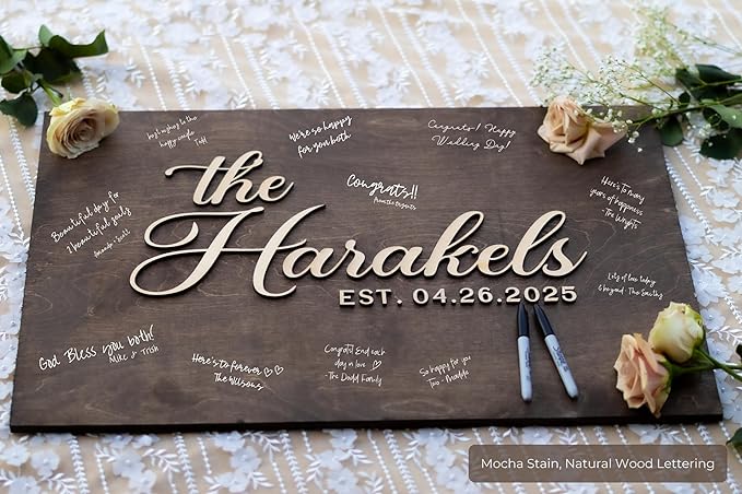 Personalized Last Name Guest Book, Unique Guest Book Sign, Custom Alternative - Image 2