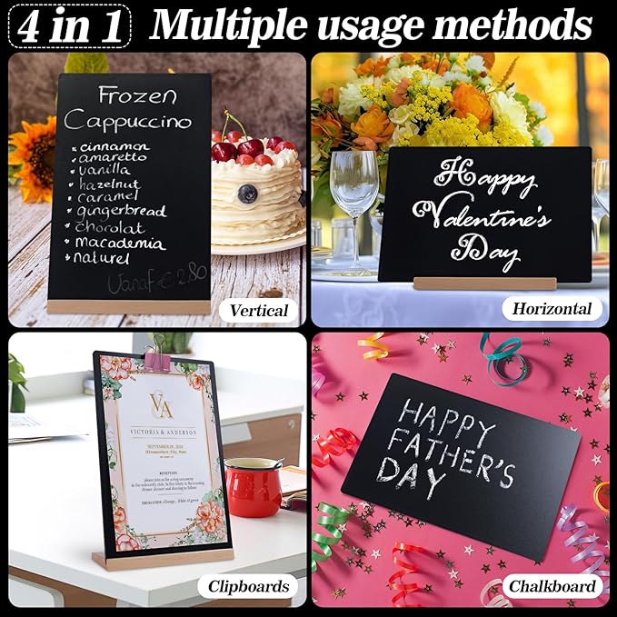 Small Chalkboard Sign, Reusable Double Sided Mini Chalkboard Signs - Image 3