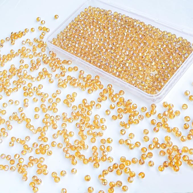 1200 Pcs 4mm Round Crystal Glass Beads by Laopottbeads
