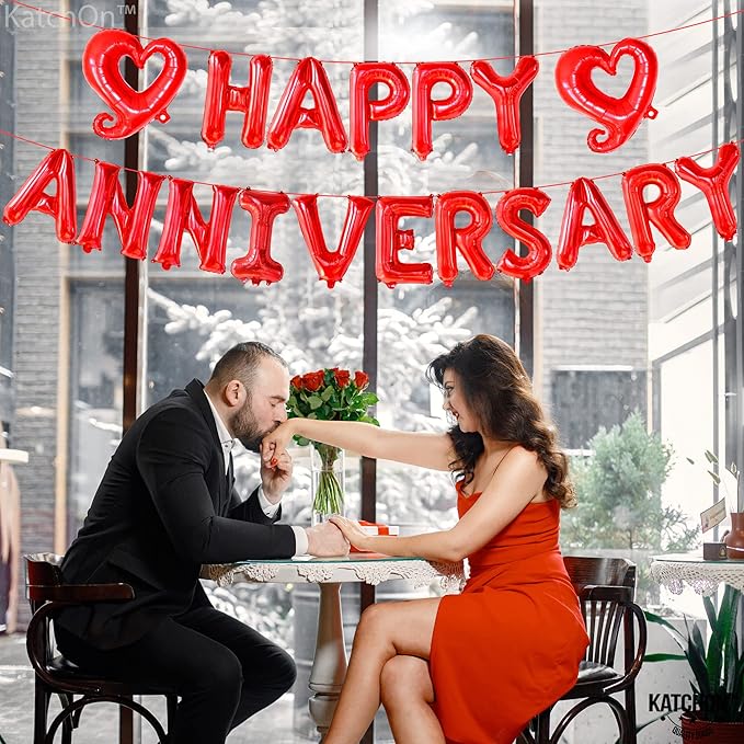 KatchOn 18 Inch Happy Anniversary Balloons Letters - Image 5