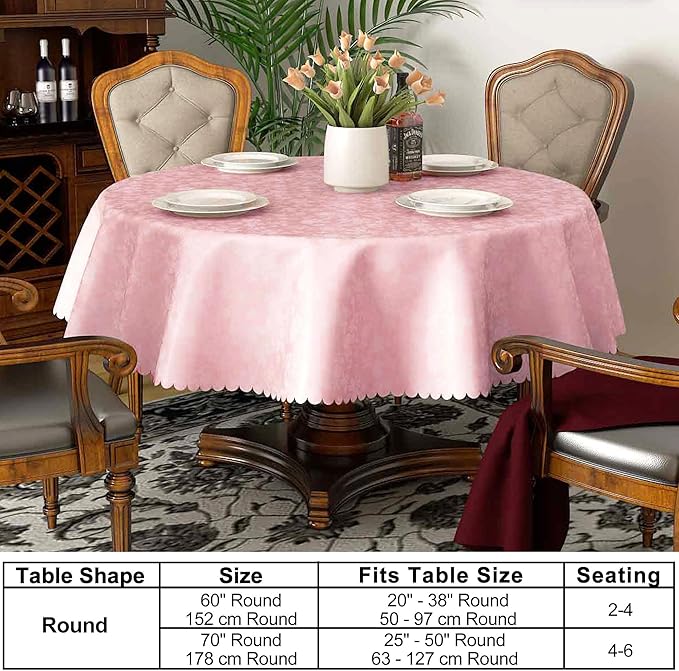 Smiry Rectangle Table Cloth, Waterproof Heavy Duty Vinyl Tablecloths, Wipeable - Image 6