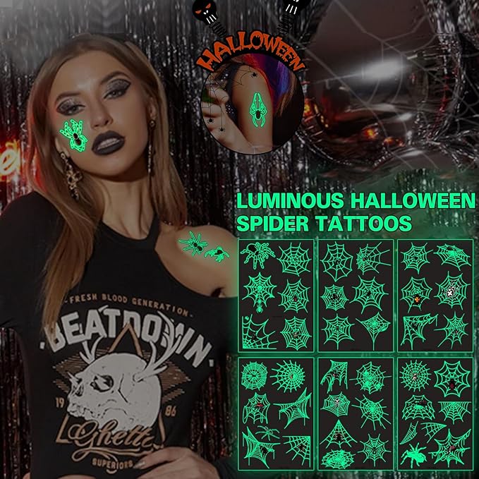 Luminous Halloween Temporary Tattoos - Image 7