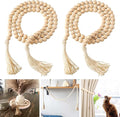 DECORKEY Farmhouse Wood Beads Garland, 2 Pack 58 Inch Wooden Beads by DECORKEY