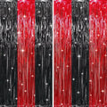 GOER 6.4 ft x 8.2 ft Metallic Tinsel Foil Fringe Curtains, Graduation by GOER