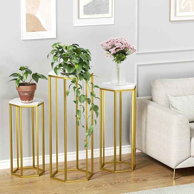 Urban Deco Cylinder Stands for Party, Flower Plant Pedestal Stands for Display - Image 7