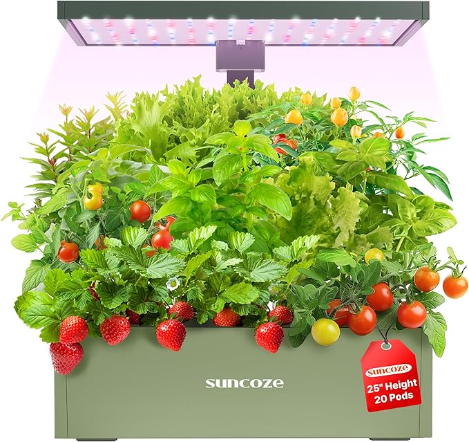 SUNCOZE Hydroponics Growing System Kit 20 Pods, Indoor Herb Garden by SUNCOZE