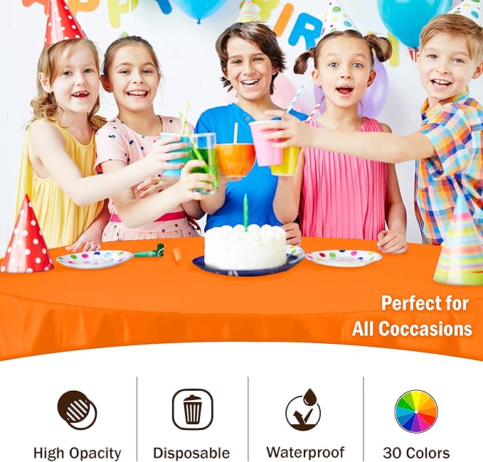 Exquisite 12-Pack Premium Plastic 84-Inch Round Tablecloth - Image 5