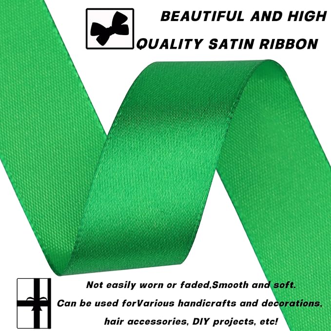 Green Polyester Ribbon - Image 3