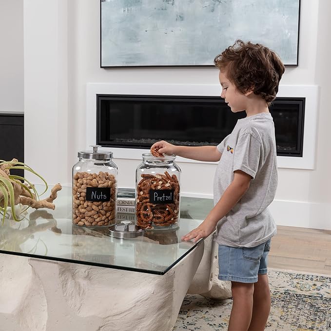 2 Large 1-Gallon Glass Canister Sets - Image 7