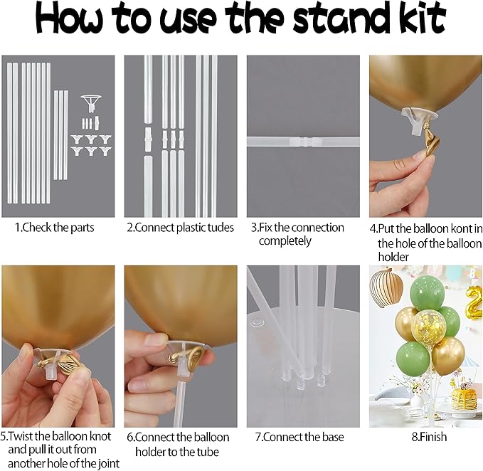 4 Balloon Stand Kit For Table Centerpieces - Image 6