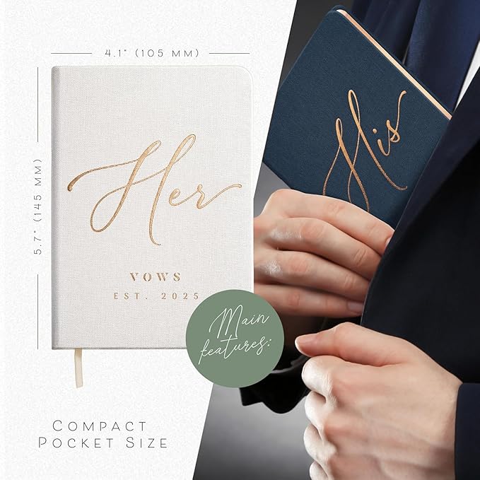 Custom 2025 Vow Books His & Hers - Image 6