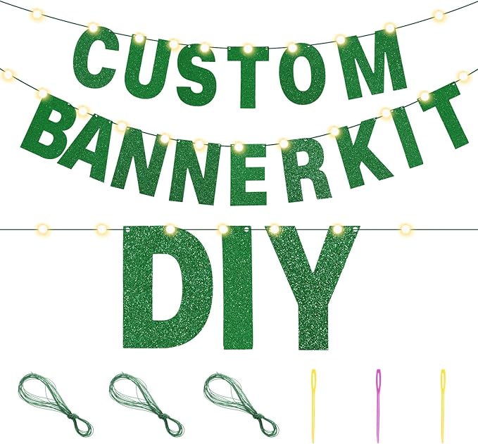 TaoBary 112 Pcs DIY Letter Custom Banner Glitter Customizable Banner Kit - Image 3