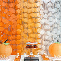 192 Ft Orange Party Decorations Ombre Orange Big Circle Dots Backdrop Streamer by pinkblume
