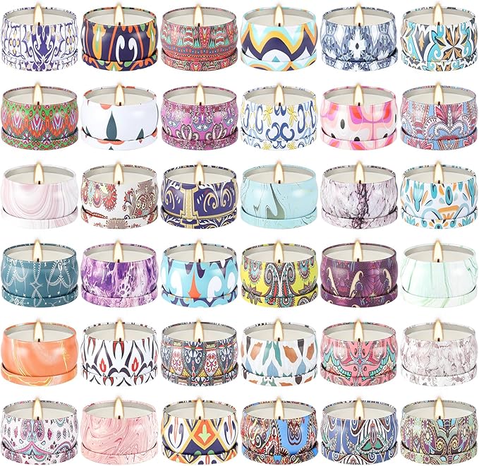 36 Pack Scented Candles Set for Home, Relaxing Stress Relief, Aromatherapy - Image 2