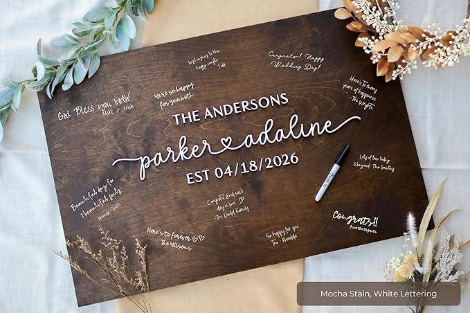 Personalized Last Name Guest Book, Unique Guest Book Sign, Custom Alternative - Image 6