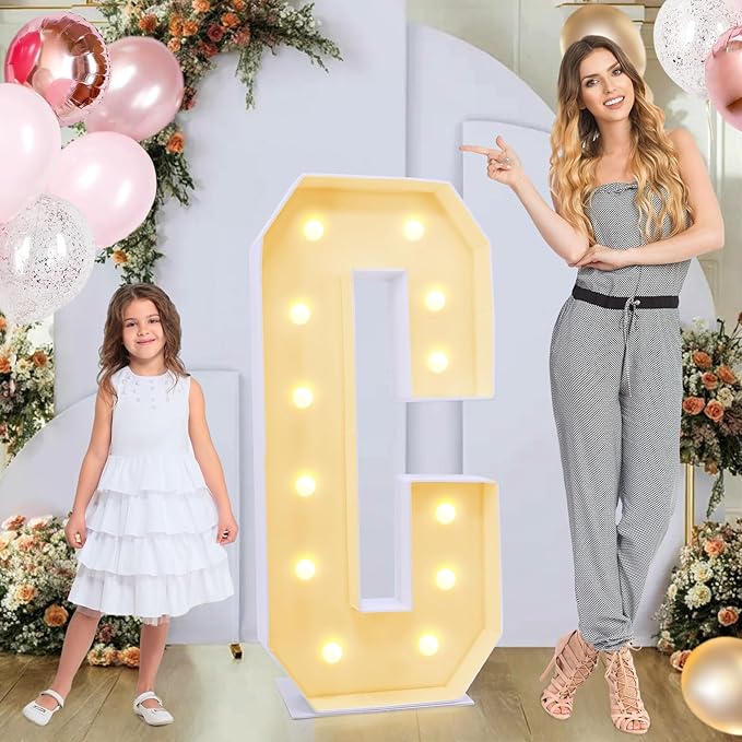 4ft Marquee for Letters C, Large Light up Letters, Letter Balloons, Wedding by GGPL