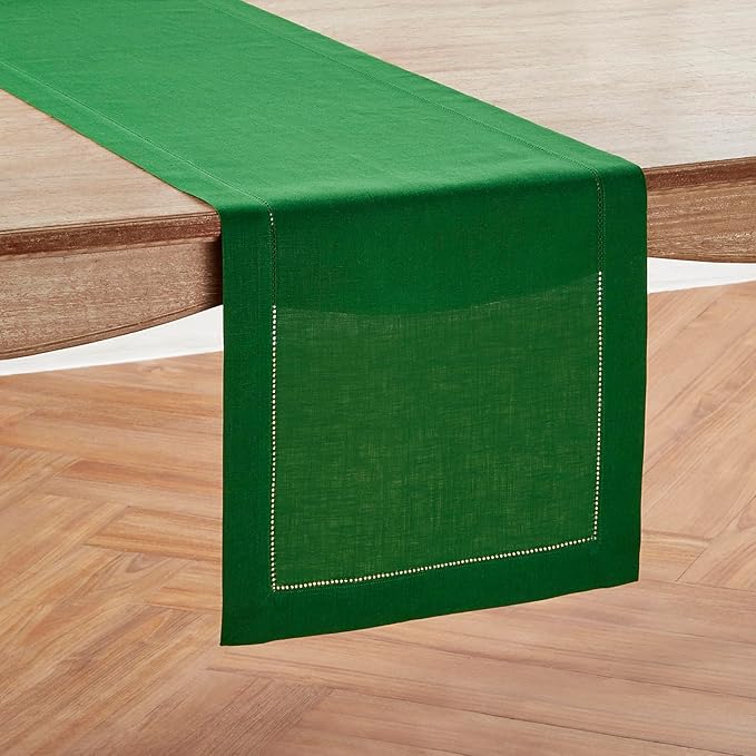 Solino Home Linen Garden Green Table Runner 72 Inches Long - Image 2