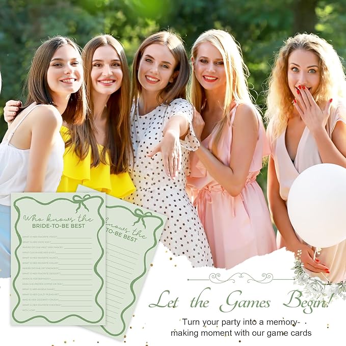 DEEKA 30 PCS Bridal Shower Games Card - Image 5