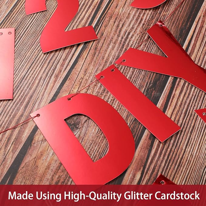 TaoBary 112 Pcs DIY Letter Custom Banner Glitter Customizable Banner Kit - Image 4