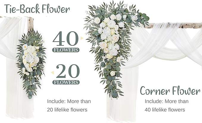 Wedding Arch Flowers with Drapes Kit - Image 3