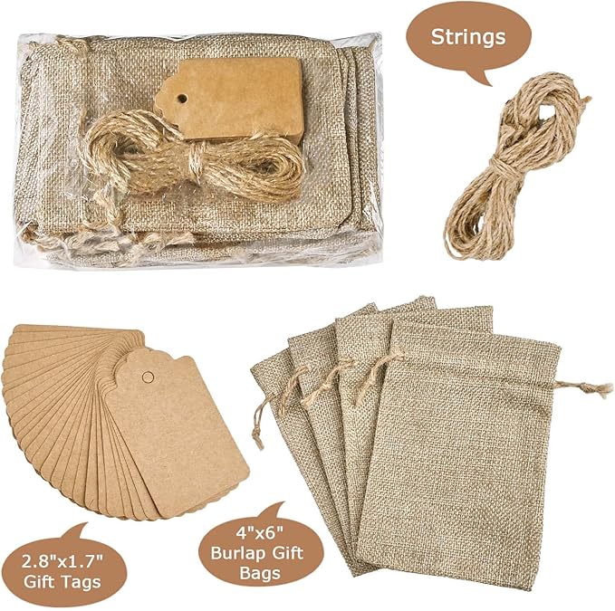 Jutieuo 25pcs Small Burlap Bags - Image 7