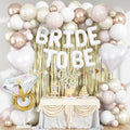White Gold Bachelorette Party Decorations, Bride To Be Mylar Foil Letter by Paeyeq