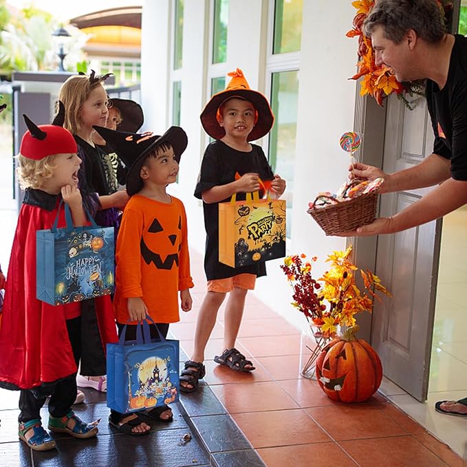 AhfuLife 16 Pcs Halloween Trick or Treat Bags, Candy Tote Bags - Image 7