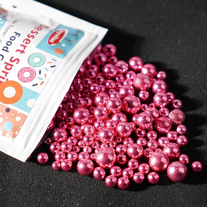 Rose Gold Pearl Sprinkles, Baking Sugar Sprinkles - Image 4