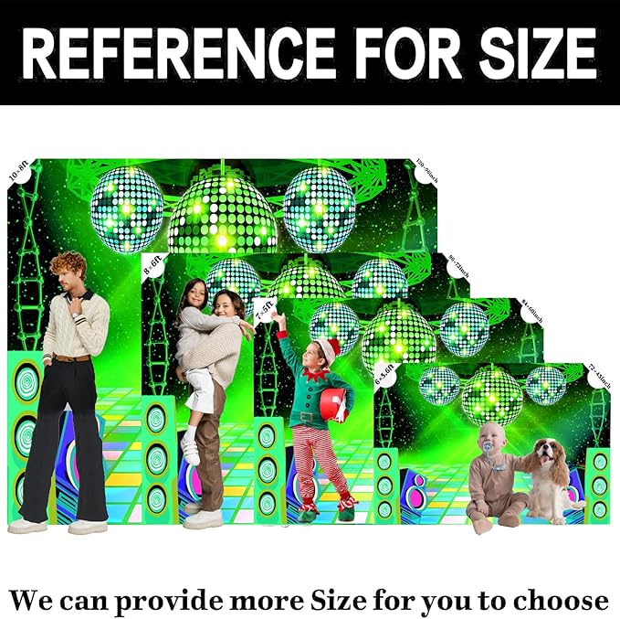 Dance Party Backdrop Retro 80s 90s Theme Stage Dance Ball Music Birthday Party - Image 7