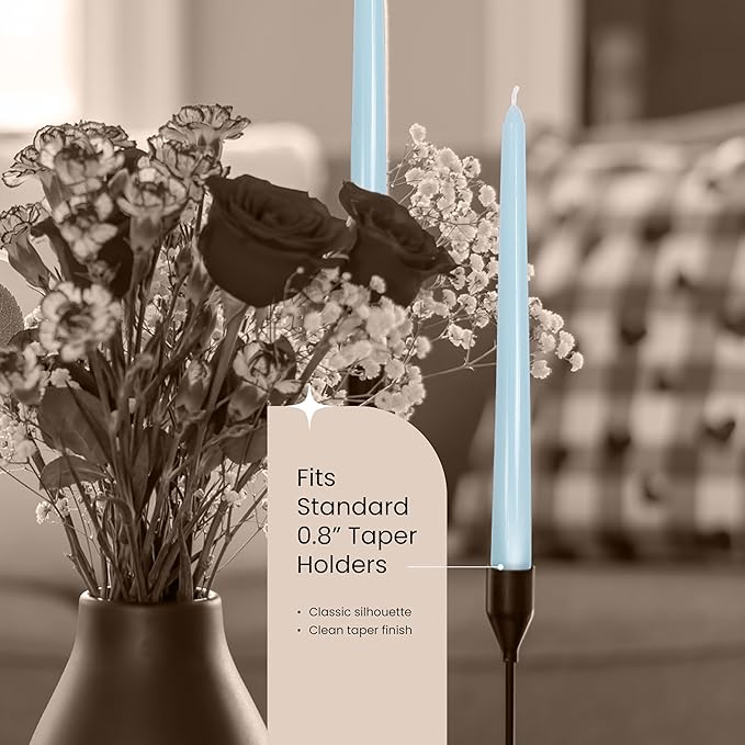Leor & Lair Light Blue Taper Candles - Image 3